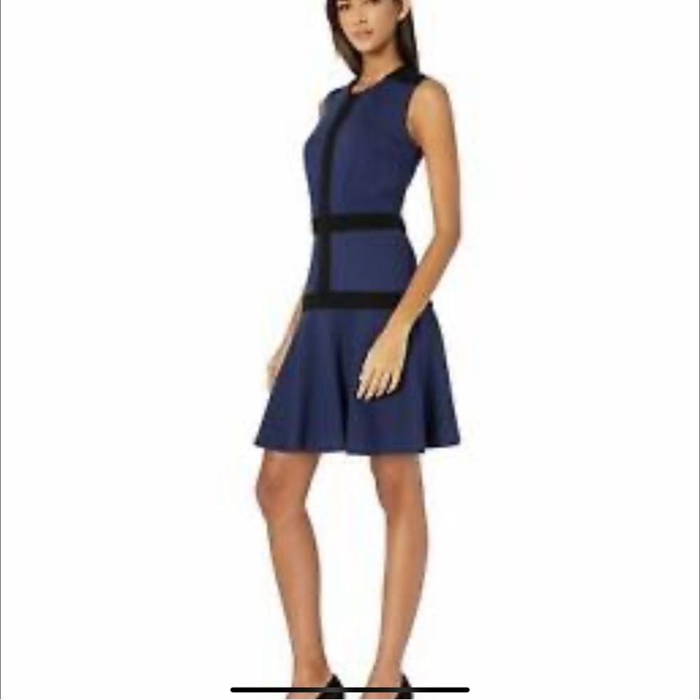 Nicole Miller Blue and Black Dress